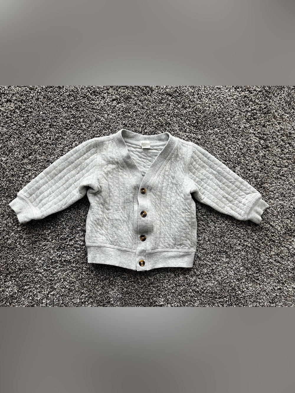 H&M Light Gray Quilted sweater 2T
